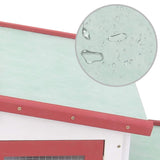 Conigliera per Esterni Grande Rossa e Bianca 201x45x85cm Legno