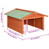 Casetta per Tosaerba Robotizzato 72x87x50 cm Massello di Abete