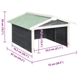 Casetta per Tosaerba Robotizzato 72x87x50cm Grigia Bianca Abete