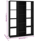 Libreria/Divisorio Nero 100x24x140 cm in Legno truciolato