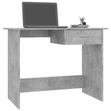 Scrivania Grigio Cemento 100x50x76 cm in Legno truciolato