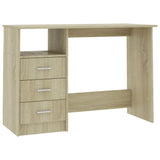 Scrivania Cassetti Rovere Sonoma 120x50x76 cm Legno truciolato