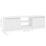 Mobile Porta TV Bianco 120x30x35,5 cm in Legno truciolato