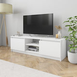 Mobile Porta TV Bianco 120x30x35,5 cm in Legno truciolato