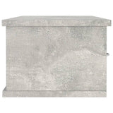 Scaffale Cassetti Parete Grigio Cemento 88x26x18,5 truciolato