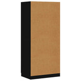 Armadio Nero 80x52x180 cm in Legno truciolato