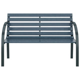 Panchina da Giardino 120 cm Grigia in Legno