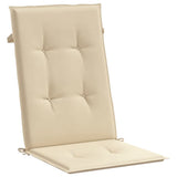 Cuscini per Sedie 4 pz Beige 120x50x3 cm in Tessuto