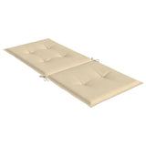 Cuscini per Sedie 4 pz Beige 120x50x3 cm in Tessuto