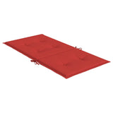 Cuscini per Sedia da Giardino 4 pz Rossi 100x50x7 cm in Tessuto