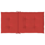 Cuscini per Sedia da Giardino 4 pz Rossi 100x50x7 cm in Tessuto