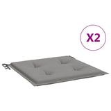 Cuscini per Sedia 2 pz Grigi 50x50x4 cm in Tessuto Oxford