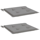 Cuscini per Sedia 2 pz Grigi 50x50x4 cm in Tessuto Oxford