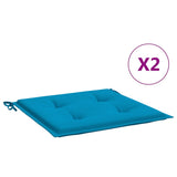 Cuscini per Sedia 2 pz Blu 50x50x4 cm in Tessuto Oxford