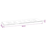Cuscino per Panca Tortora 180x50x3 cm in Tessuto Oxford