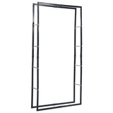Rastrelliera per Legna da Ardere Nera 100x25x200 cm in Acciaio