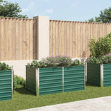 Letto di Coltura Rialzato 160x80x77 cm in Acciaio Zincato Verde