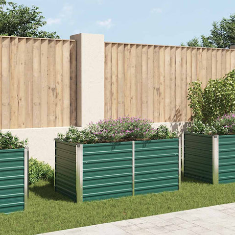 Letto di Coltura Rialzato 160x80x77 cm in Acciaio Zincato Verde