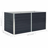 Letto di Coltura Rialzato 160x80x45cm Acciaio Zincato Antracite