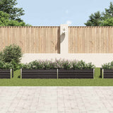 Letto Rialzato in Acciaio Zincato 320x40x45 cm Antracite