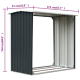 Capannone in Acciaio Zincato 172x91x154 cm Antracite