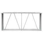 Capannone da Giardino in Acciaio Zincato 330x84x152cm Marrone
