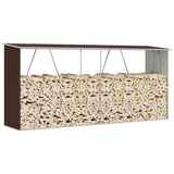 Capannone da Giardino in Acciaio Zincato 330x84x152cm Marrone