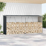 Capannone da Giardino in Acciaio Zincato 330x84x152cm Antracite
