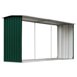 Capannone da Giardino in Acciaio Zincato 330x92x153cm Verde