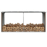 Capannone da Giardino in Acciaio Zincato 330x92x153cm Marrone