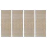 Tappeti Rettangolari in Bambù Naturale 4 pz 120x180 cm