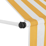 Tenda da Sole Retrattile Manuale 100 cm Strisce Arancio Bianche