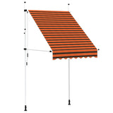 Tenda da Sole Retrattile Manuale 150 cm Arancione e Marrone