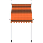 Tenda da Sole Retrattile Manuale 150 cm Arancione e Marrone