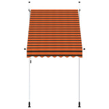 Tenda da Sole Retrattile Manuale 150 cm Arancione e Marrone