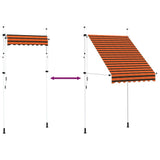 Tenda da Sole Retrattile Manuale 150 cm Arancione e Marrone