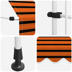 Tenda da Sole Retrattile Manuale 150 cm Arancione e Marrone