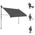 Tenda da Sole Retrattile Manuale con LED 250 cm Antracite