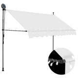 Tenda da Sole Retrattile Manuale con LED 250 cm Crema