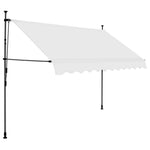 Tenda da Sole Retrattile Manuale con LED 250 cm Crema