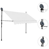 Tenda da Sole Retrattile Manuale con LED 250 cm Crema