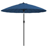 Ombrellone da Giardino con Palo in Alluminio 270 cm Azzurro