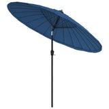 Ombrellone da Giardino con Palo in Alluminio 270 cm Azzurro