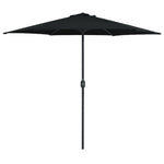 Ombrellone da Giardino con Palo in Alluminio 270x246 cm Nero