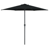 Ombrellone da Giardino con Palo in Alluminio 270x246 cm Nero