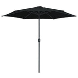 Ombrellone da Giardino con Palo in Alluminio 270x246 cm Nero