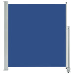 Tenda da Sole Laterale Retrattile per Patio 140x300 cm Blu