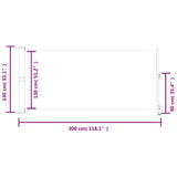 Tenda da Sole Laterale Retrattile per Patio 140x300 cm Rossa