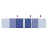 Tenda da Sole Laterale Retrattile Blu 140x600 cm