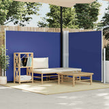 Tenda da Sole Laterale Retrattile Blu 140x600 cm